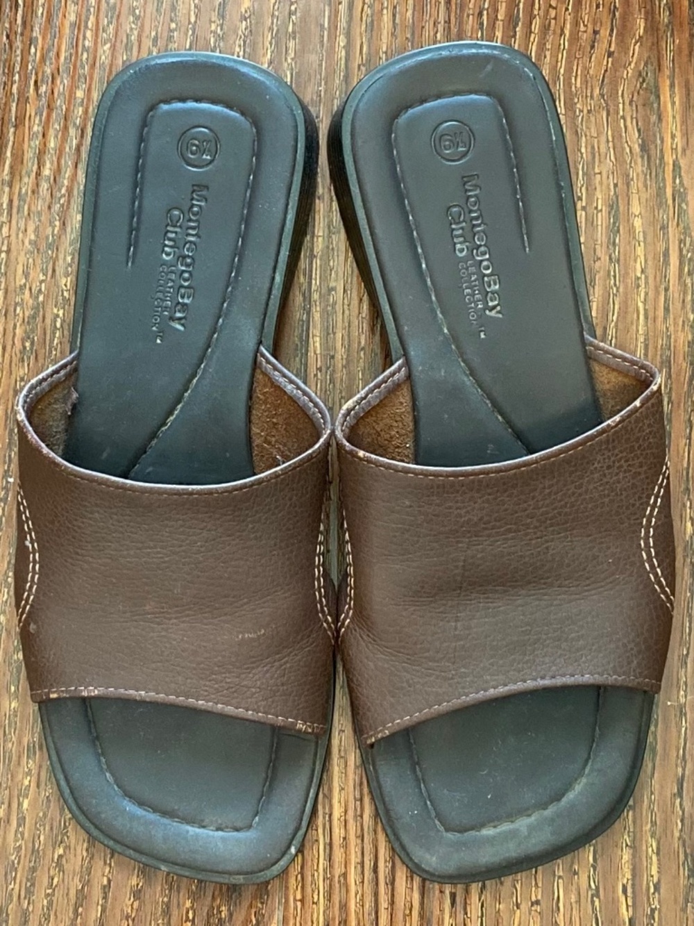 Y2K Montego Bay Club Brown Leather Sandal Mules (Women’s 6.5)